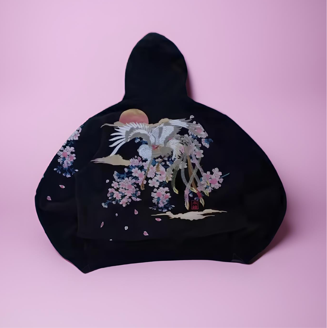 Sakura Print Hoodie – Japanese Streetwear Edition