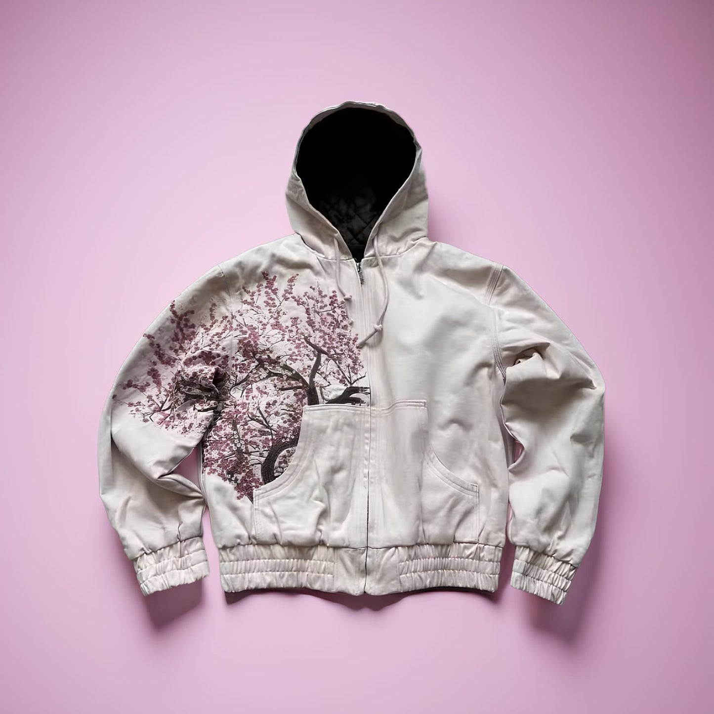 Cherry Blossom Denim Jacket – Artistic Street Style
