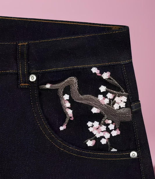 Cherry Blossom Jeans – Japanese Inspired Denim